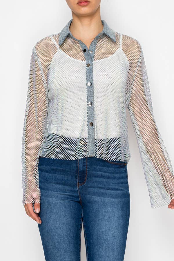 Sparkly Denim Lace Inspired Jacket