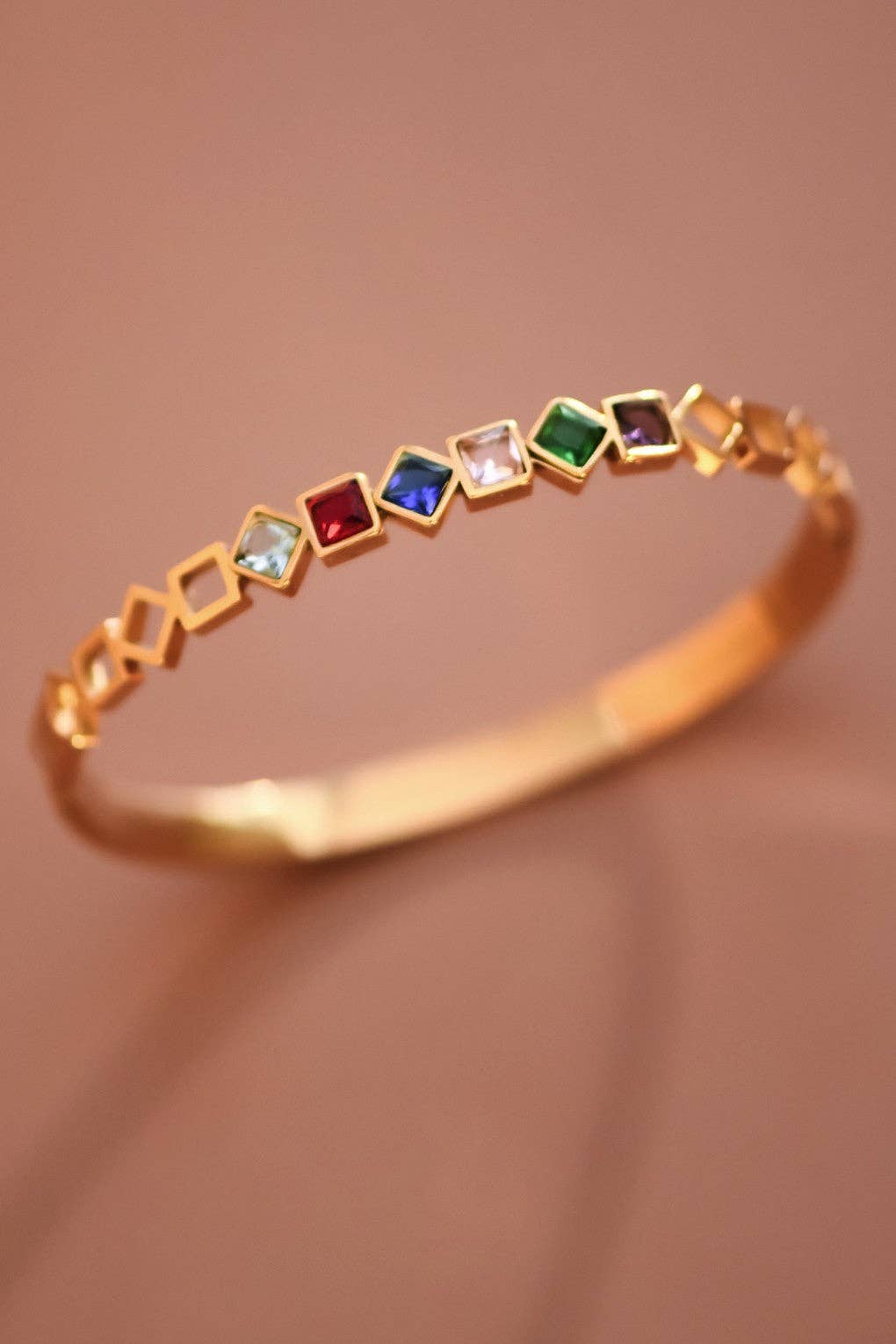 18K Gold Non-Tarnish CZ Glam Bracelet