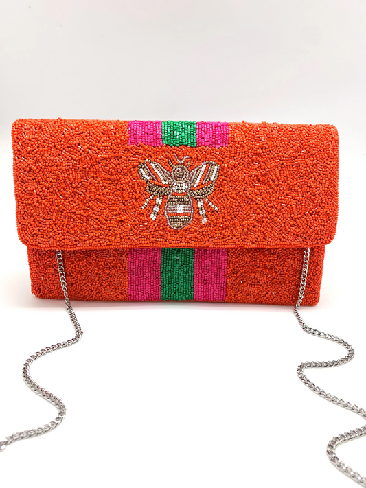Beaded Bee Clutch